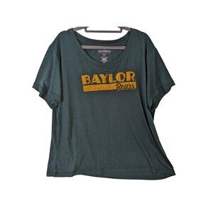 Baylor BU Bears Colosseum Women size XXL Shimmer Gold Crew Neck SS Shirt Top